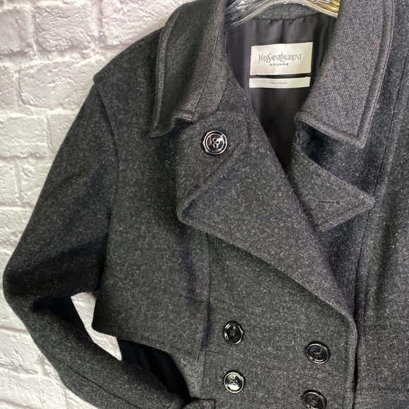 Authentic YSL Vintage Wool Trench Coat - Picture 1 of 13